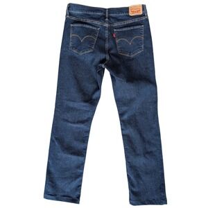 Levi Strauss 30 X 30 Dark Wash Cotton Blend Straight Leg Jeans